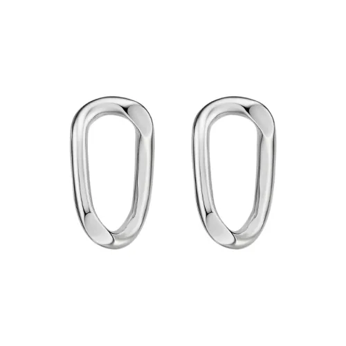 ME LUXE S925 Silver Classic And Versatile Fashion Normcore Style Ultra Cool Hoop Earrings Women's