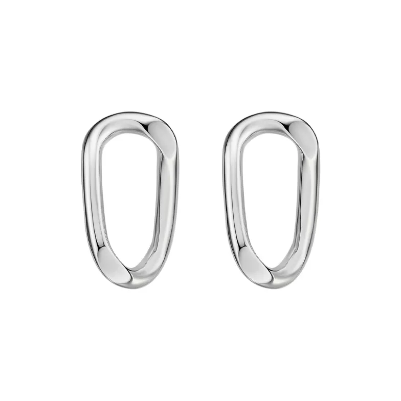 ME LUXE S925 Silver Classic And Versatile Fashion Normcore Style Ultra Cool Hoop Earrings Women's-0