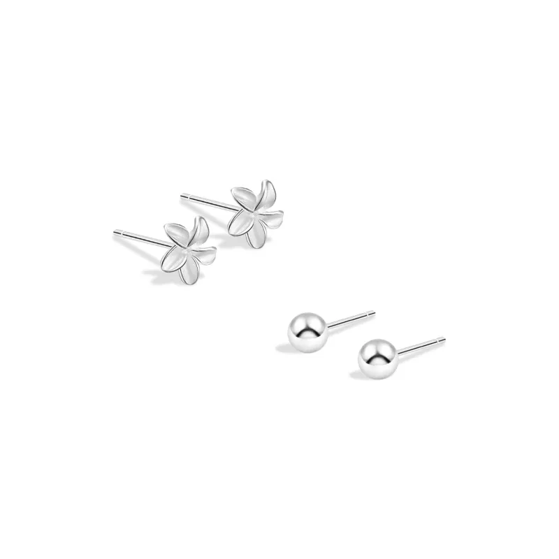 BLANK IN BLANK Sterling Silver Stud Earrings Women's Couple Bestie Girl Birthday Gift-12