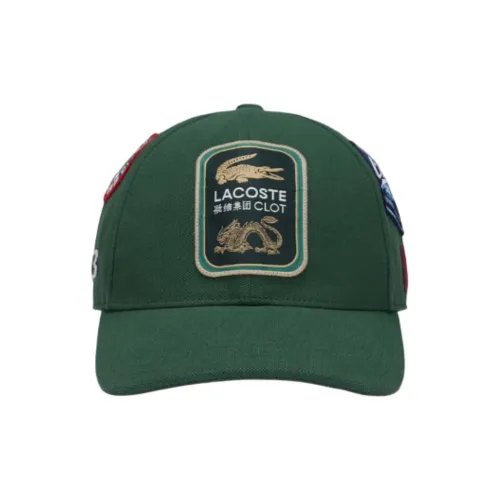 LACOSTE Cotton Baseball Caps Unisex Crocodile Green