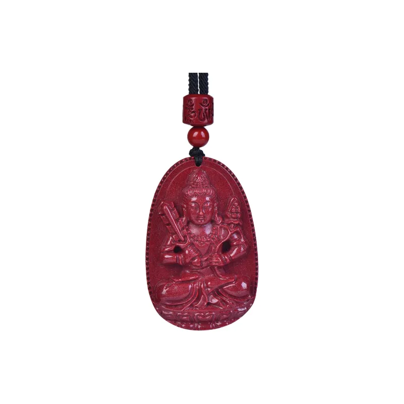 Stone On The Line Cinnabar Pendants Unisex-3