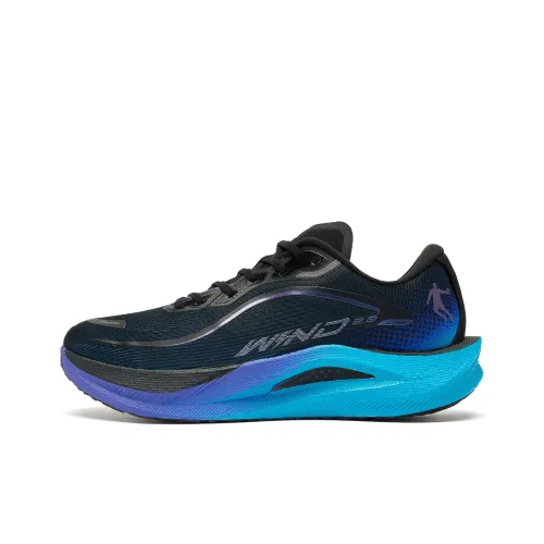 QIAODAN Strong Winds 2.0 Cushioning Anti-Slip And Wear-Resistant Low-Top Marathon Running Shoes Men's Black Purple