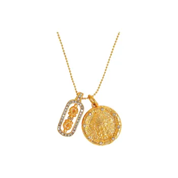 Mount Wutai Copper Gold Alloy Necklaces Unisex