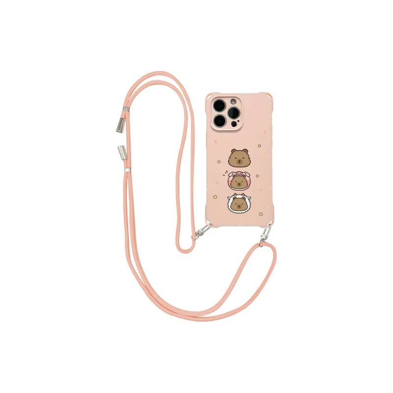 Sen Dog Silicone Material Backpack Style With Lanyard Phone Cases Compatible With IPhone 16 Pro Max/Pro/Plus/15/14/13-4