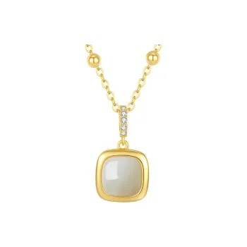 Zhi Yue Hetian Jade Necklaces Pale Greenish White Jade Women's
