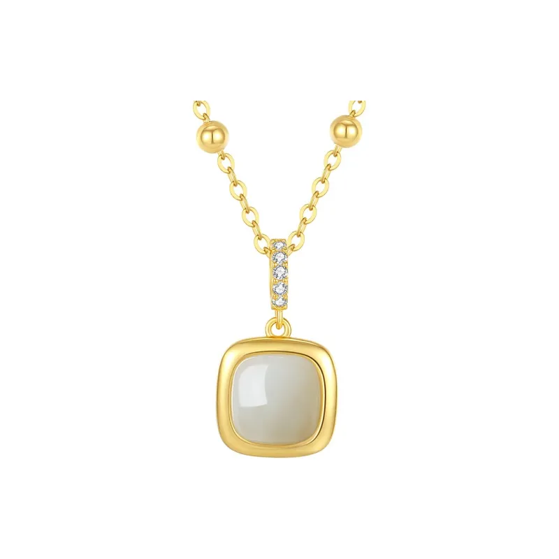 Zhi Yue Hetian Jade Necklaces Pale Greenish White Jade Women's-0