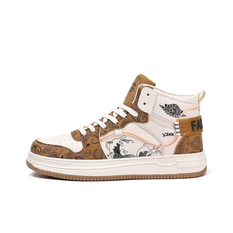 Yalu Thermal Cushioning High Top Skateboard Shoes Men's-4