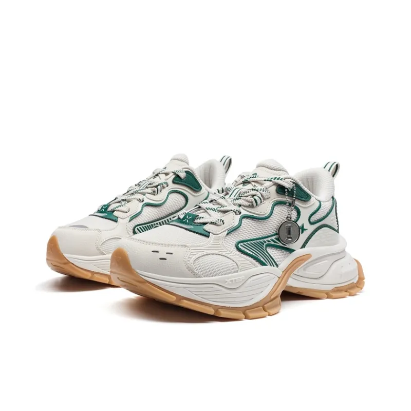 XTEP Basque Height Increasing Wear-Resistant Low-Top Casual Shoes Women's Postal Collaboration Color Scheme-4