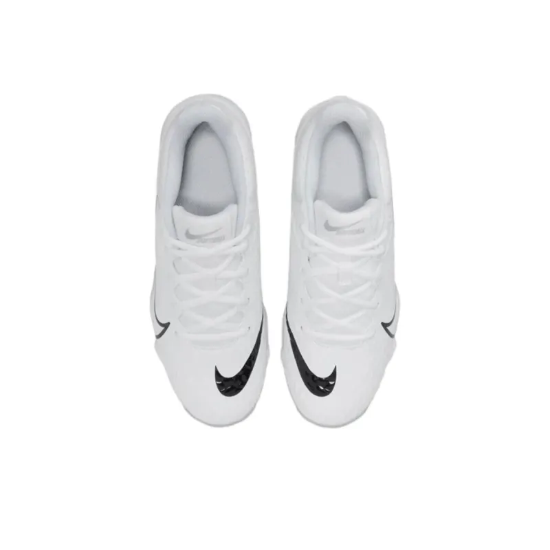 Nike Hyperdiamond 4 Anti Slip Wear Resistant Soccer Shoes Unisex White-3