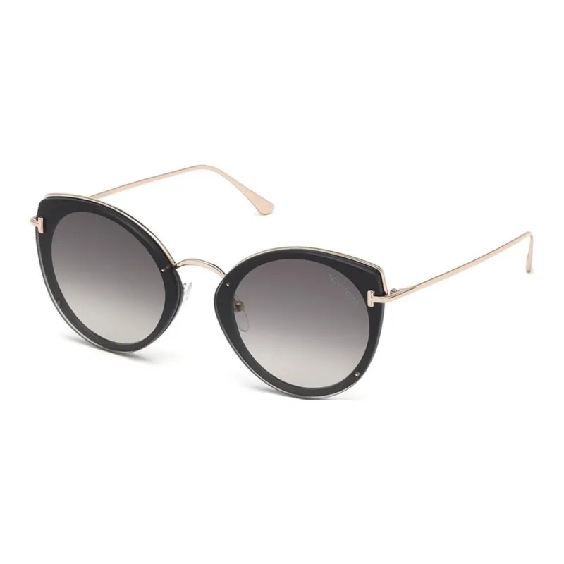 TOM FORD Metal Cat Eye Sunglasses Women's Black-0