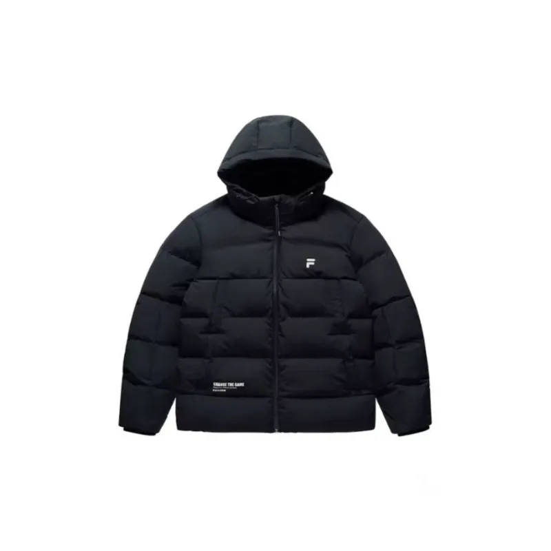 FILA FUSION Down Jacket Men's Black Comes With Survival Wristbands-1