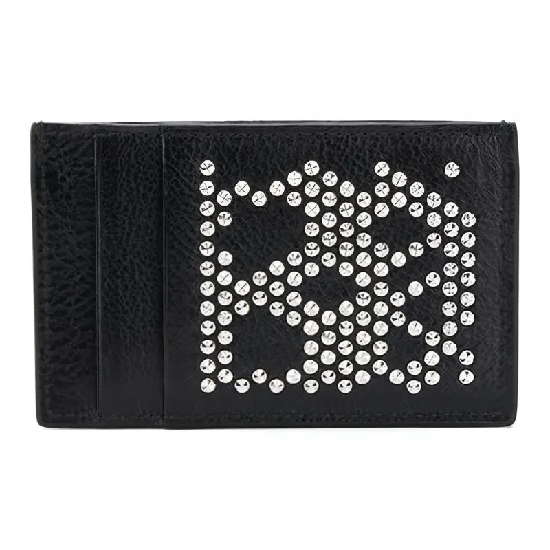 Alexander McQueen Cow Leather Wallet Unisex Black-1
