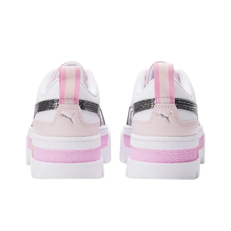 PUMA Mayze Anti Slip Wear Resistant Low Top Kids' Skateboarding Shoes White Teenagers-2