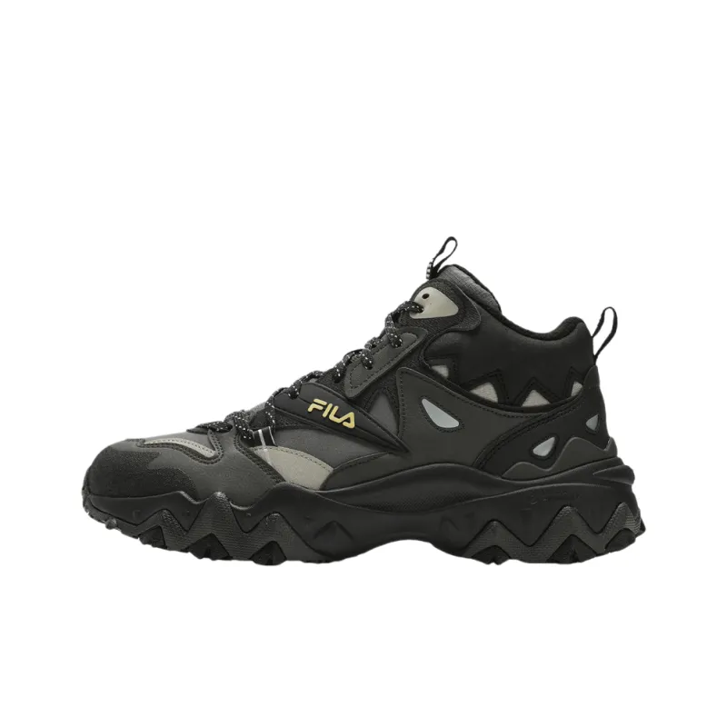 FILA Oakmont 2 Supportive Cushioning Mid Top Casual Shoes Men's Black Green-0