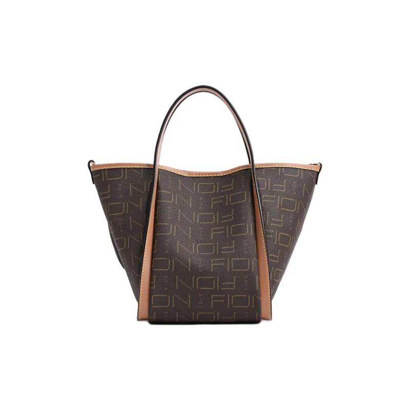 FION Artificial Leather Handbag, Shoulder Bag Tubas Women's Coffee & Camel-2