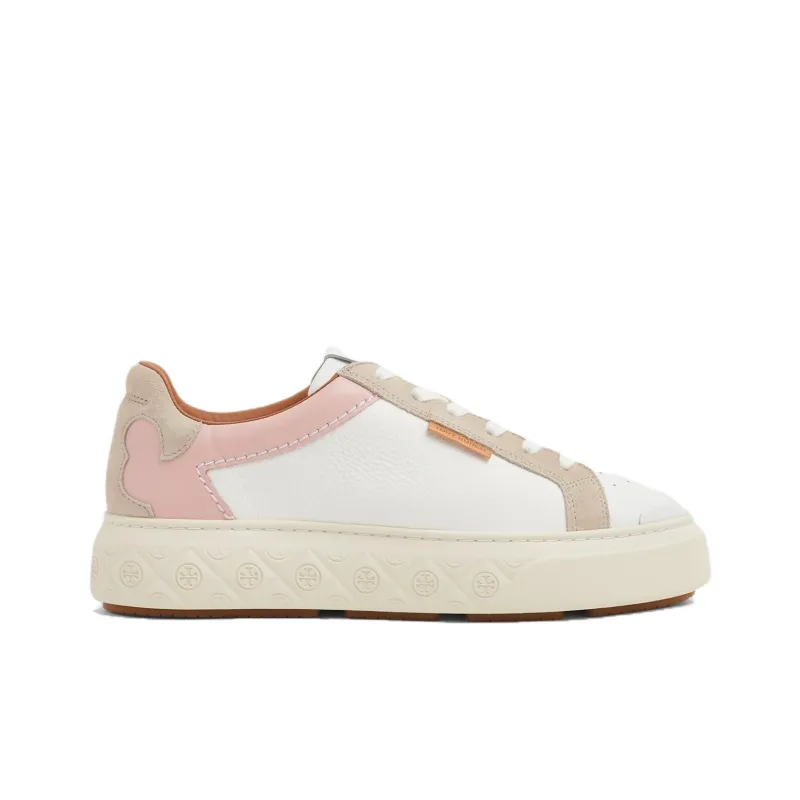 TORY BURCH Ladybug Court Low Top Stylish Skateboarding Shoes Women's Ivory White-1