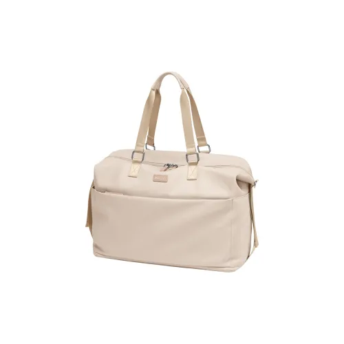 POLO Fabric Travel Bag Large Size 24L Unisex Milk Tea Apricot/Classic Black