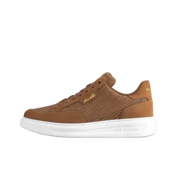 LOUIS VUITTON Beverly Hills Low Top Skateboard Shoes Men's Brown