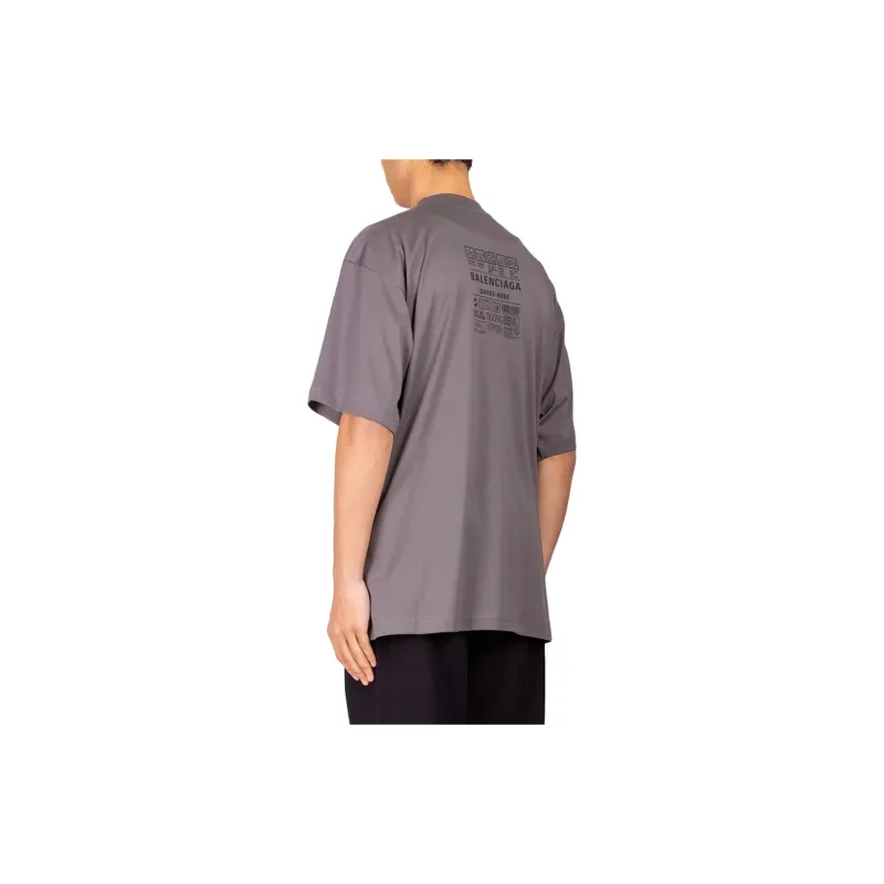 Balenciaga SS23 T Shirt Loose Fit Style Men's Charcoal Gray-2