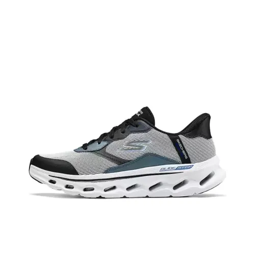 Skechers MEN'S GO WALK Anti-Slip Wear-Resistant Low-Top Casual Shoes Men's White Black