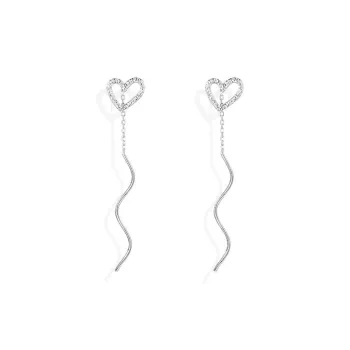 LUYUO 999 Fine Silver Drop Earrings Women's