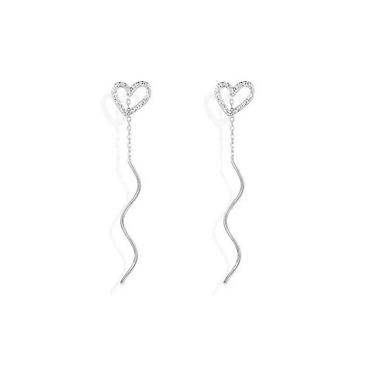LUYUO 999 Fine Silver Drop Earrings Women's-0