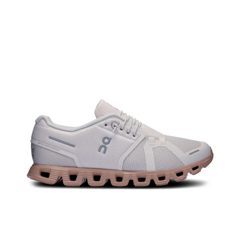 On Cloud 5 Anti Slip Wear Resistant Low Top Casual Shoes Women's Purple Gray-1