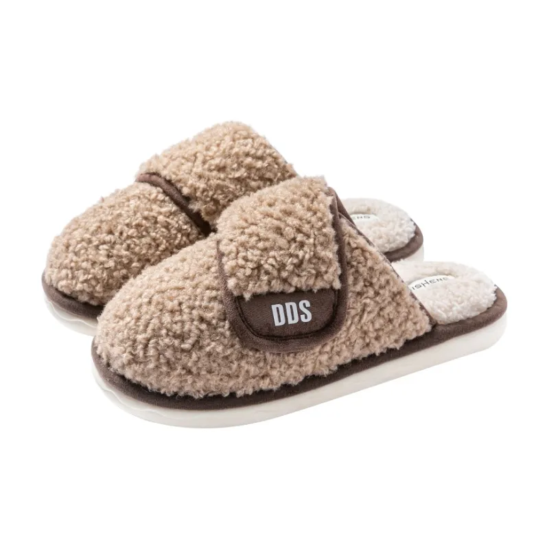 Foot Recreation Winter Home Warm Non Swollen Feet Hook and Loop Cotton Slippers Unisex-16