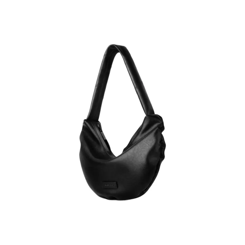 INJOYLIFE Cow Leather Shoulder Bag Regular Women's Black-1