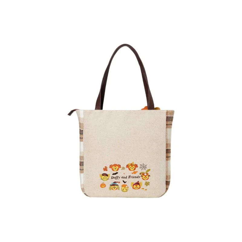 Disney Polyester Tote Bag, Shopping Bag, Handbag, Shoulder Bag Regular Unisex Khaki-1
