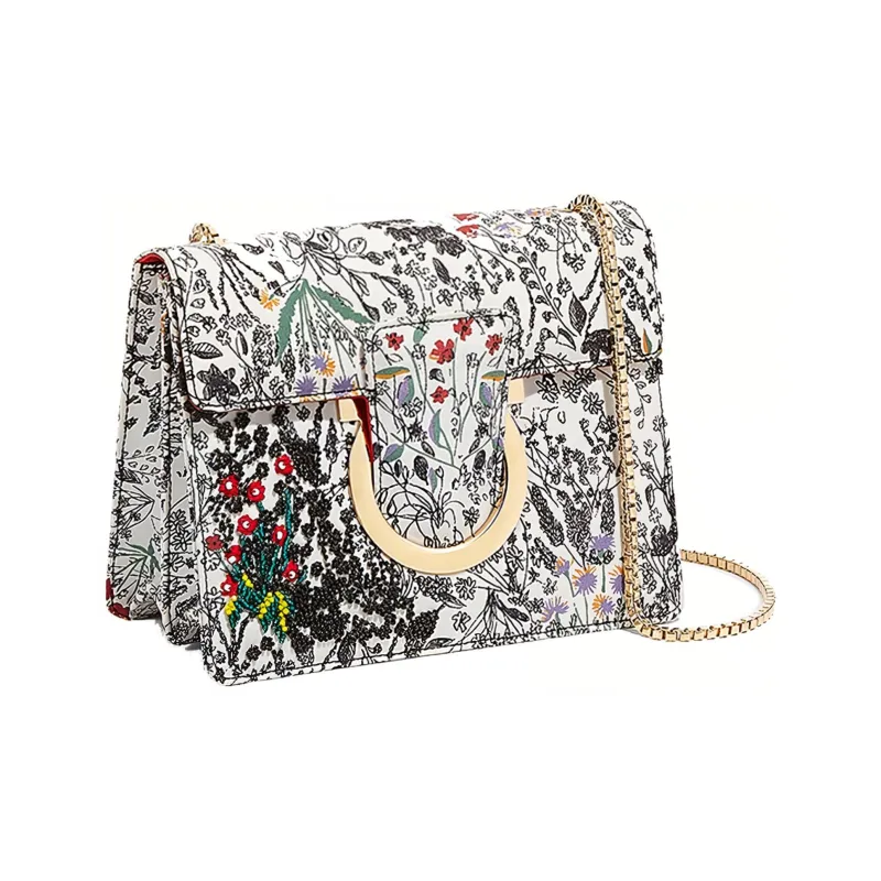 FERRAGAMO Leather Flap Bag Regular Women's Multicolor-1