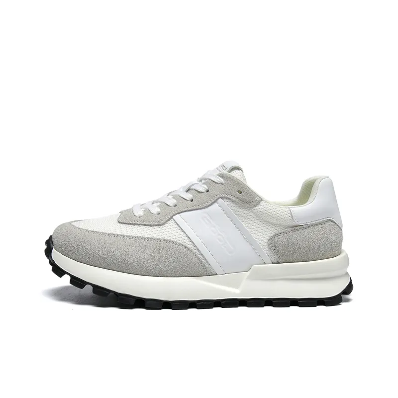 HLA Casual Shoes Men Low Top White Gray/Sand-0