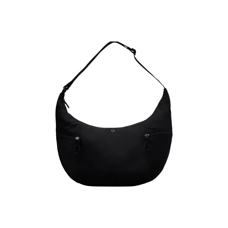 Lululemon Polyester Croissant Bag Chanson Bag Handbag Shoulder Bag Large Size Unisex Black-0