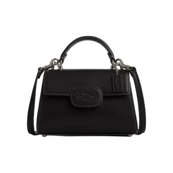 COACH Eliza Premium Calfskin Shoulder Bag Crossbody Bag Handbag Small Size Women's Gold & Black