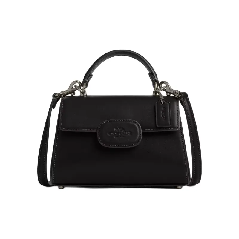 COACH Eliza Premium Calfskin Shoulder Bag Crossbody Bag Handbag Small Size Women's Gold & Black-0