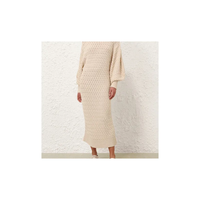 Zimmermann FW24 Long-Sleeved Dresses Women's Cream-1