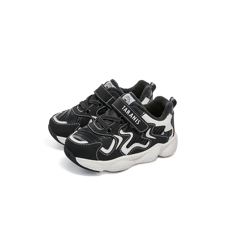 TARANIS Durable Warm Kids Lifestyle Shoes Black White Children Aged 3 7 Years Old-1