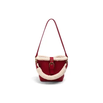 MZ HOUGE Lambswool Fall And Winter Advanced Touch Handbag Small Size Women's Red