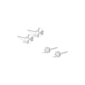 BLANK IN BLANK Sterling Silver Stud Earrings Women's Couple Girlfriend Bestie Girl Birthday Gift