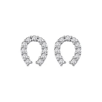 Heart Grass S925 Silver Stud Earrings Women's
