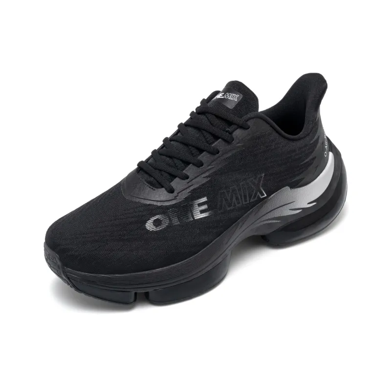 ONEMIX Balance Impact Resistant Breathable Quick Dry Low Top Training Running Shoes Unisex Tech Black-1