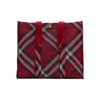 Burberry Polyamide Tote Bag Shopping Bag Shoulder Bag Handbag Women's Red