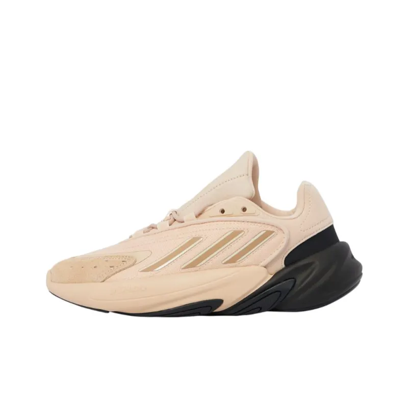 Adidas Originals Ozelia Slip Resistant Breathable Low Top Kids' Running Shoes Beige Black Teenagers-0