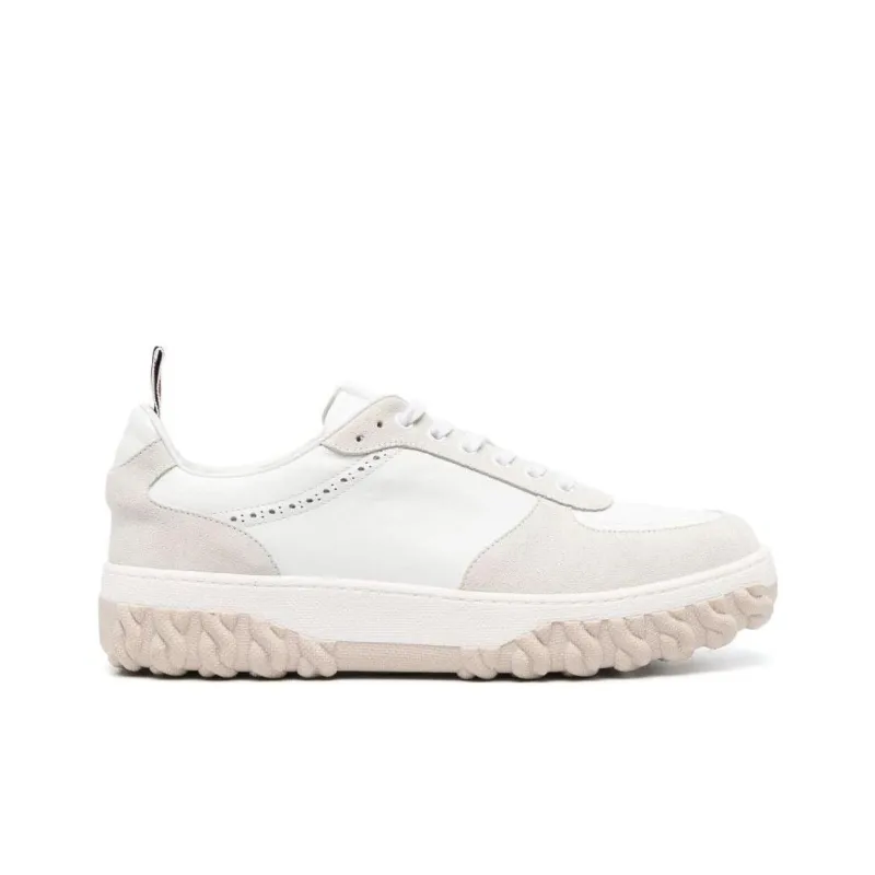 THOM BROWNE Letterman Panelled Low-Top Sneakers-1