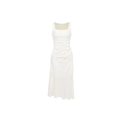 STARFEI Slip Dresses Women's White