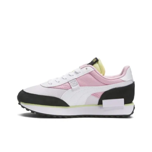 PUMA Future Rider Cushioned Wear-Resistant Slip-Resistant Low-Top Kids Lifestyle Shoes White Teenagers