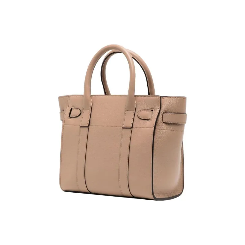 Mulberry Bayswater Calfskin Tote Bag Shopping Bag Shoulder Bag Crossbody Bag Handbag Mini Women's Beige-2