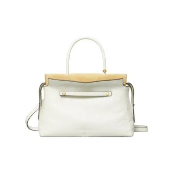 TORY BURCH MERCER Nappa Leather One Shoulder Handbag Women's White