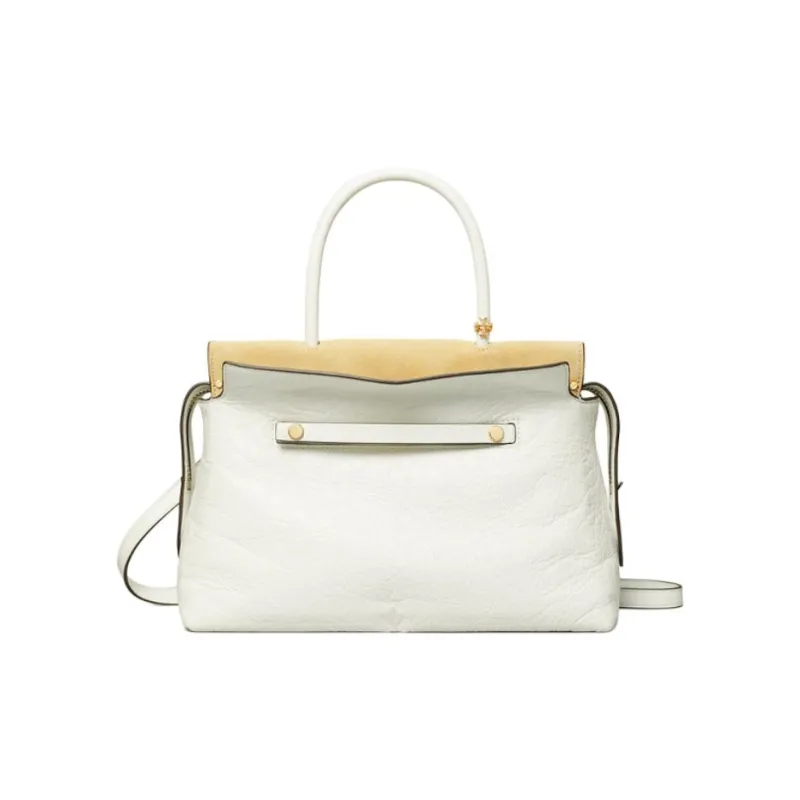 TORY BURCH MERCER Nappa Leather One Shoulder Handbag Women's White-0
