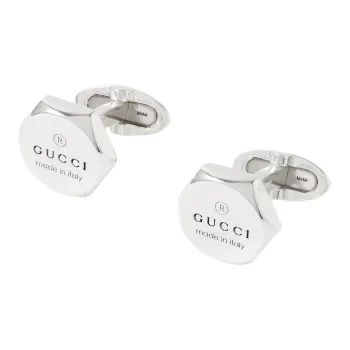 GUCCI Sterling Silver Cufflinks Men's Silver